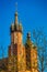 Saint Mary`s Basilica on the main market square in Krakow town.