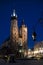 Saint Maryï¿½s church in Krakow by night