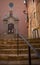 Saint Mary`s of Lillet church staircase and entrance.