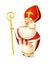 Saint Nicholas Nicolaus or Sinterklaas - happy cute isolated on white background