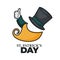 Saint Patrick day isolated icon leprechaun hat and beard