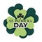 Saint Patrick isolated icon clover Irish traditional holiday