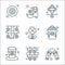 Saint patrick line icons. linear set. quality vector line set such as celebration, garland, hat, hat, clover leaf, festival, cross