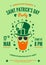 Saint Patrick party poster design