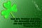 Saint Patrick\'s Day Card with green clover leaf and blessing