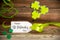 Saint Patrick's Day Decoration, Label With English Text Happy St. Patrick's Day