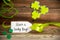 Saint Patrick's Day Decoration, Label With English Text Have A Lucky Day