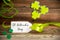 Saint Patrick`s Day Decoration, Label With English Text St. Patrick`s Day