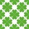 Saint Patrick\'s day design - Four leaf clover seamless pattern