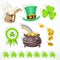 Saint patrick`s day elements set for design