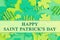 Saint Patrick`s Day greeting with shamrocks