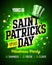 Saint Patrick`s Day madness party poster design