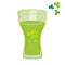 Saint Patrick`s Day pint of green beer. Isolated on white background. Vector