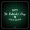 Saint Patrick`s Day Retro Background with Lettering and shamrock.