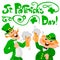 Saint Patrick`s day. Two happy Englishmen