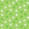 Saint Patrick`s day vector seamless pattern. Green and white clover colorful background
