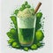 Saint Patrick\\\'s Festive Elixir - Green Clover and Cinnamon Bliss. Illustration