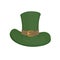 Saint Patrick`s hat symbol. Hand drawn vector illustration. Isolated design element for holiday designs