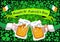 Saint Patrick s Toast Beer Steins Background
