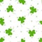 Saint Patrick seamless pattern with clover, shamrock ornament fl