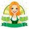 Saint Patrick Waitress Green Banner