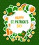 Saint Patricks Day Banner with Circle Frame.