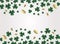 Saint Patricks Day Card with Treasure of Leprechaun, clover