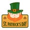Saint Patricks Day Greetings Label