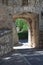 Saint-Paul-de-Vence, Alpes-Maritimes department, French Riviera, july 2017, Gate of the cemetery of the medieval village