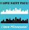 Saint Paul, Minnesota, city silhouette
