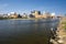 Saint Paul skyline, Mississippi river, St. Paul, Minnesota, USA