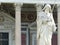 Saint Paul statue in front of the basilica of Saint Paul outside the walls to Rome in Italy.