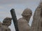 Saint peter basilica rome view from rooftop statue detail