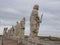 Saint peter basilica rome view from rooftop statue detail