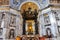 Saint Peter`s baldachin in the basilica. Vatican