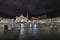 Saint Peter`s Basilica and Saint Peters Square at night