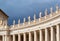 Saint Peter`s Square details in Vatican