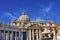 Saint Peter\'s Square Dome Statues Bernini Fountain Vatican Rome Italy