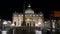 Saint Peter`s Square, St. Peter`s Basilica, St. Peter`s Basilica, night, landmark, city, metropolis