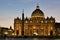 Saint Peter square vatican church night