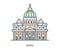 Saint Peters Basilica at The Vatican vector illustration