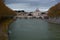 Saint Peters dome view from Tiber river. Roma, Ita