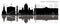 Saint Petersburg City skyline black and white silhouette with re