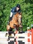 SAINT PETERSBURG-JULY 05: Rider Aleksandr Belekhov on Coyote Ugly 2 in the CSI3*-W/CSIYH1* International Jumping Grand Prix FEI W