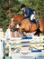 SAINT PETERSBURG-JULY 05: Rider Aleksandr Belekhov on Coyote Ugly 2 in the CSI3*-W/CSIYH1* International Jumping Grand Prix FEI W