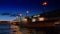 Saint Petersburg, night view of the Troitsky Bridge with illumination