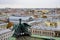 Saint Petersburg - November, 2020 Stunning Panoramic View Senate Square from the observation platform of the Cathedral