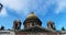 Saint-Petersburg Russia, 03 March 2019: St. Isaac`s Cathedral in sunny day in front of blue sky