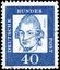 Saint Petersburg, Russia - April 14, 2020: Postage stamp printed in the Federal Republic of Germany with a portrait of the