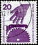 Saint Petersburg, Russia - April 21, 2020: Postage stamp printed in the Federal Republic of Germany with the image of the Circular